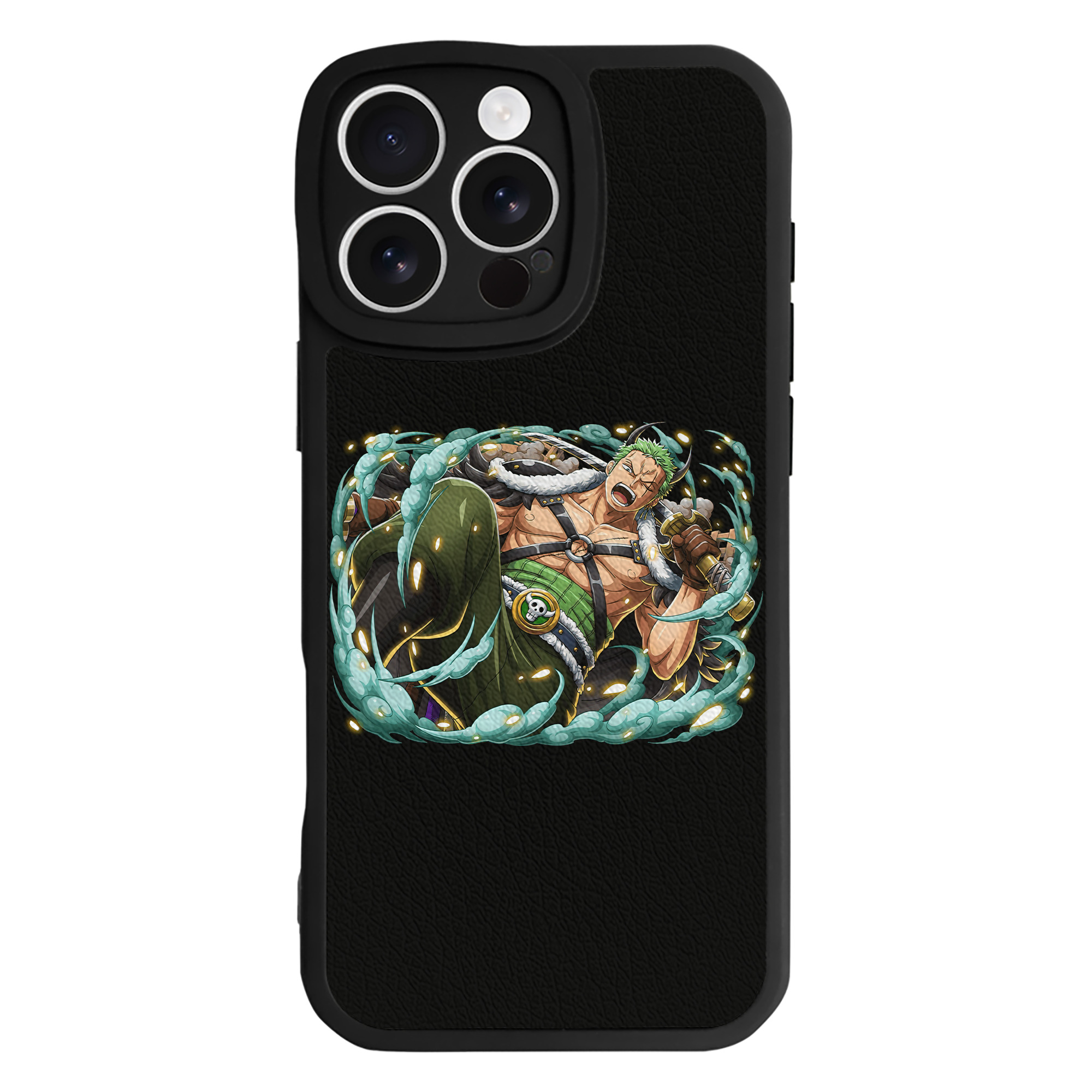 （画像用） ワンピース ロロノア・ゾロ ONE PIECE Roronoa Zoro 【iPhone 16シリーズ対応】シリコンスマホケース（レザー調） 材質：シリコン